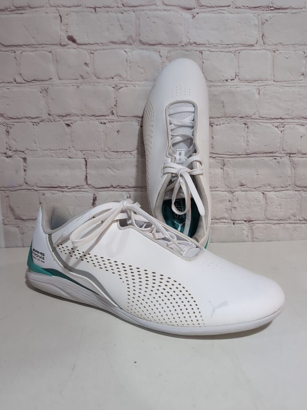 PUMA Mercedes AMG Petronas Formula 1 Men's 9 MAPF1 Drift CAT Decima White Shoes